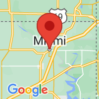Map of Miami, OK US